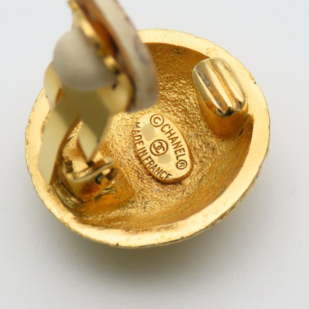 Chanel Earrings CC Logo Metal Gold Plated — view 7