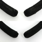 Chanel Headband CC Logo Velour Black BK Hair — view 7