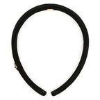 Chanel Headband CC Logo Velour Black BK Hair — view 2