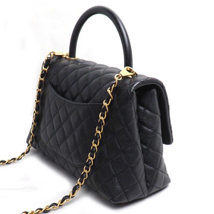 Chanel Coco Handle 29 2-Way Shoulder Bag Black Caviar Leather — view 2