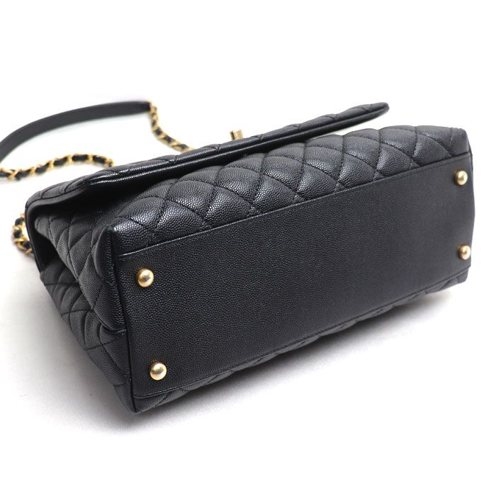 Chanel Coco Handle 29 2-Way Shoulder Bag Black Caviar Leather — view 3