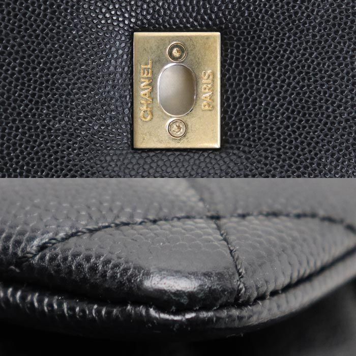 Chanel Coco Handle 29 2-Way Shoulder Bag Black Caviar Leather — view 6