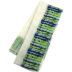 Chanel CC Logo Large Shawl Cashmere Silk Green Blue White — view 3