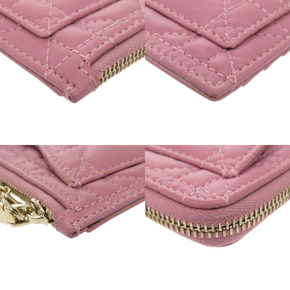 Dior Cosmos Lambskin Pink Card Case Handbag — view 4