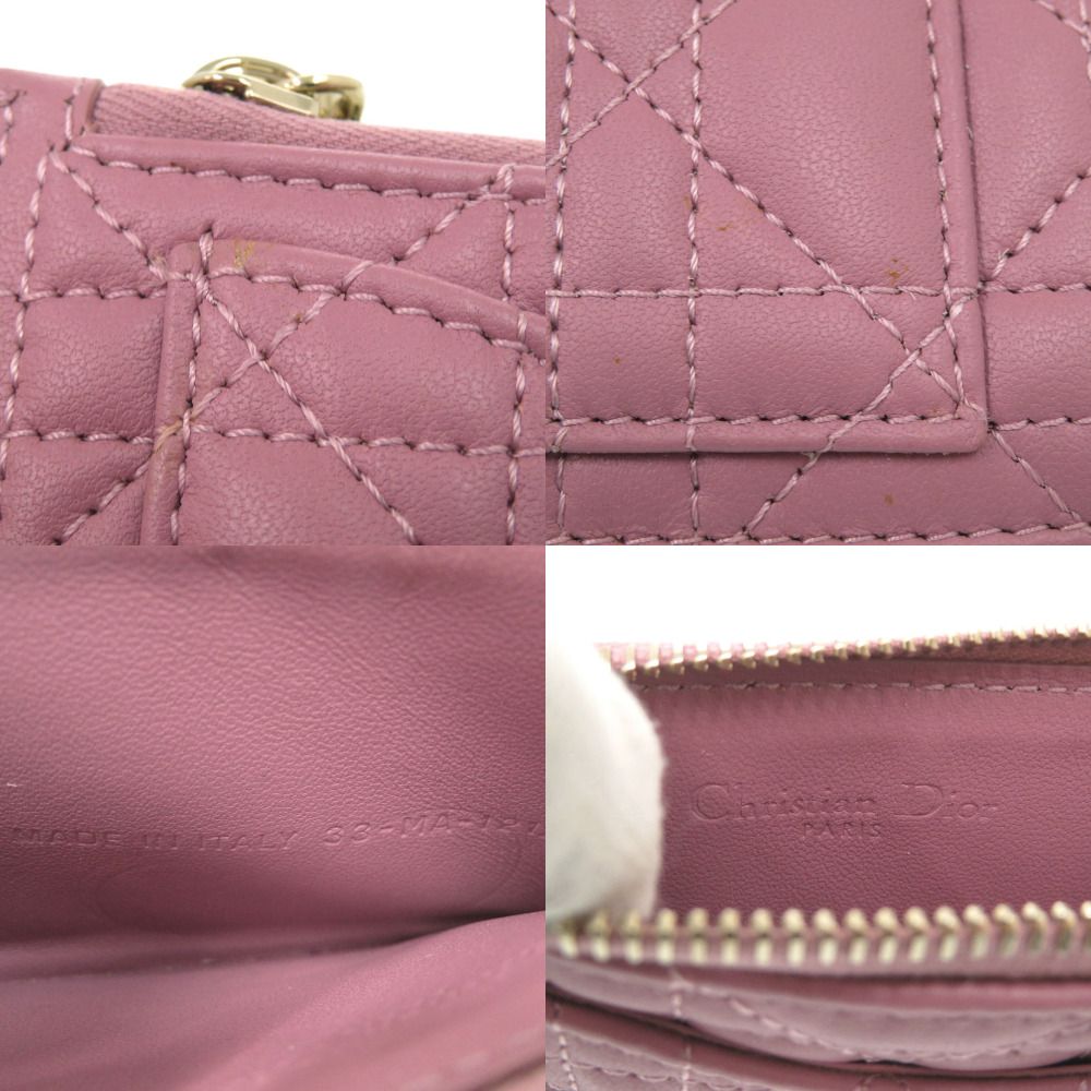 Dior Cosmos Lambskin Pink Card Case Handbag — view 7