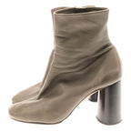 Celine by Phoebe Philo Chunky Heel Side Zip Leather Boots Khaki 37 — view 2