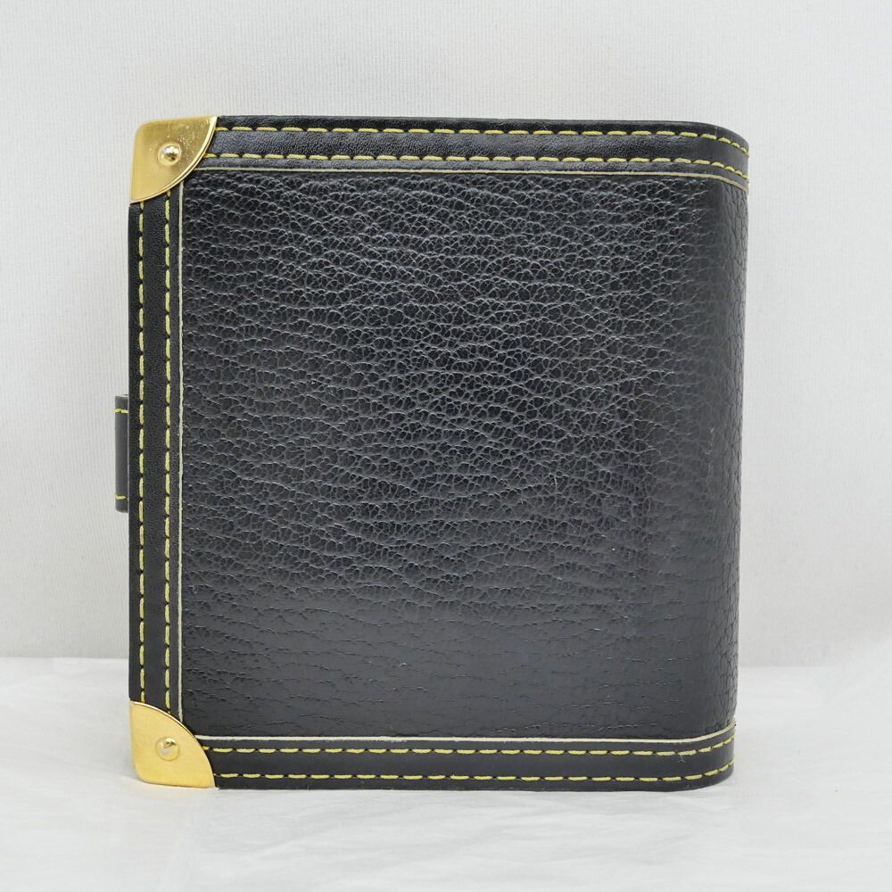 Louis Vuitton Compact Zip Suhali Black Gold Bifold — view 2