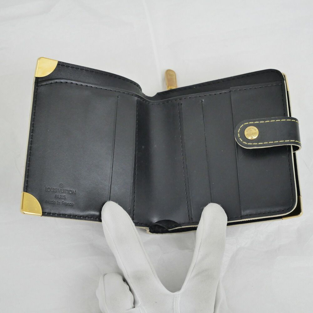 Louis Vuitton Compact Zip Suhali Black Gold Bifold — view 5