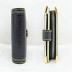 Louis Vuitton Compact Zip Suhali Black Gold Bifold — view 3