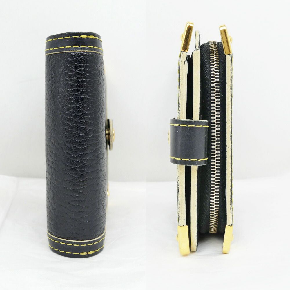Louis Vuitton Compact Zip Suhali Black Gold Bifold — view 3