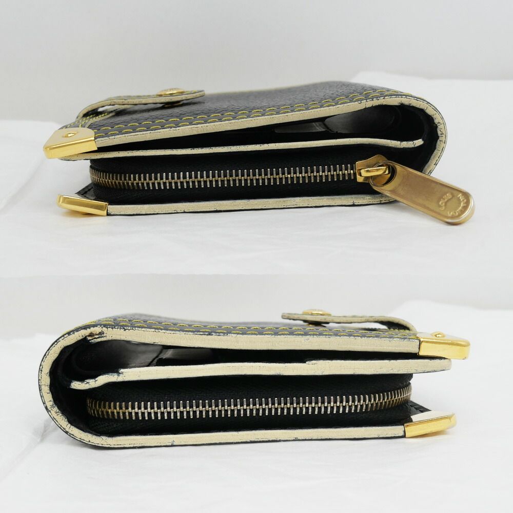 Louis Vuitton Compact Zip Suhali Black Gold Bifold — view 4