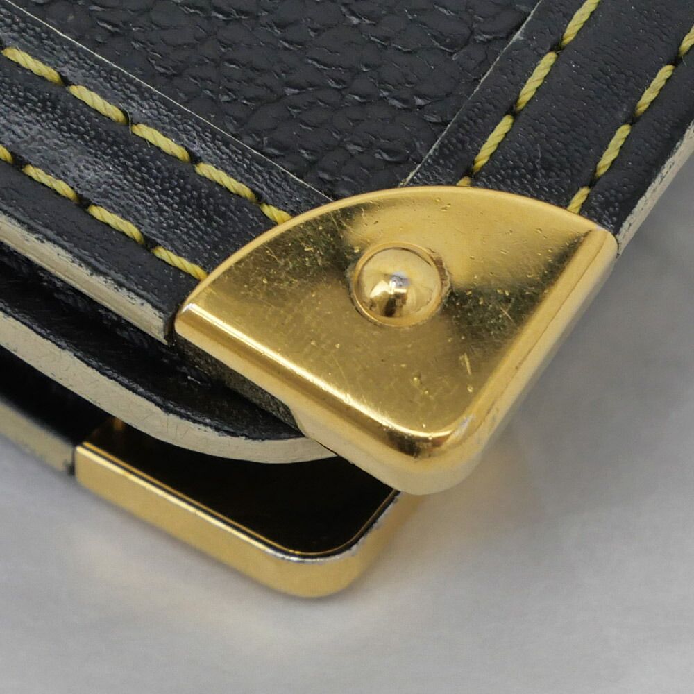 Louis Vuitton Compact Zip Suhali Black Gold Bifold — view 9