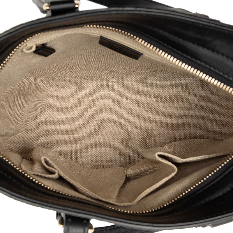Gucci Micro Guccissima 2-Way Shoulder Bag Black Leather — view 4