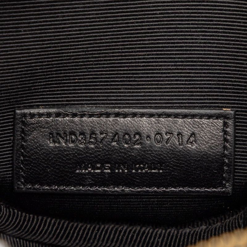 Saint Laurent Cassandra Crossbody Chain Shoulder Bag Black Gold Leather Sequin — view 6