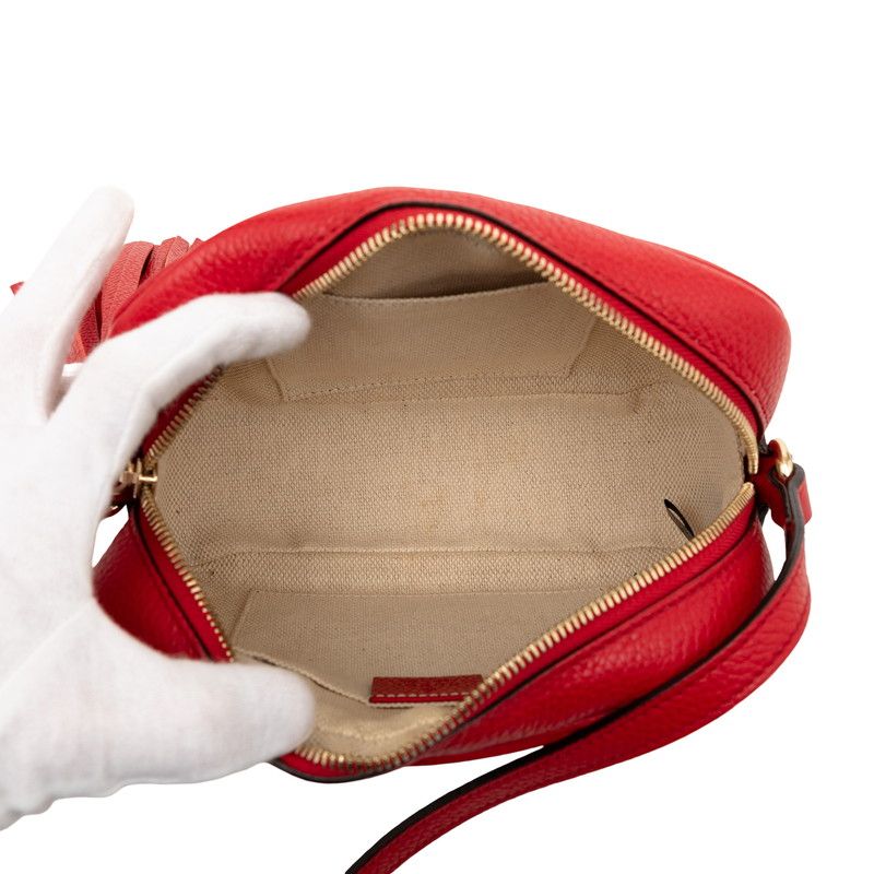 Gucci Soho Interlocking Tassel Disco Bag Red Leather — view 4