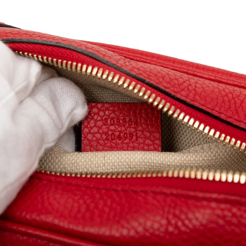 Gucci Soho Interlocking Tassel Disco Bag Red Leather — view 6
