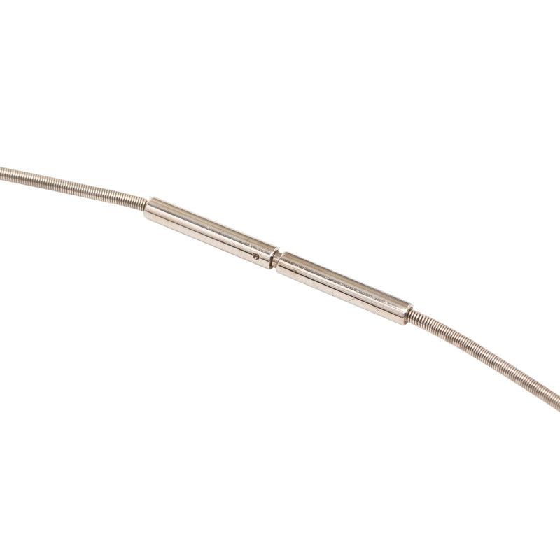 Hermes Cage de Ash Cube Silver Metal Necklace — view 4