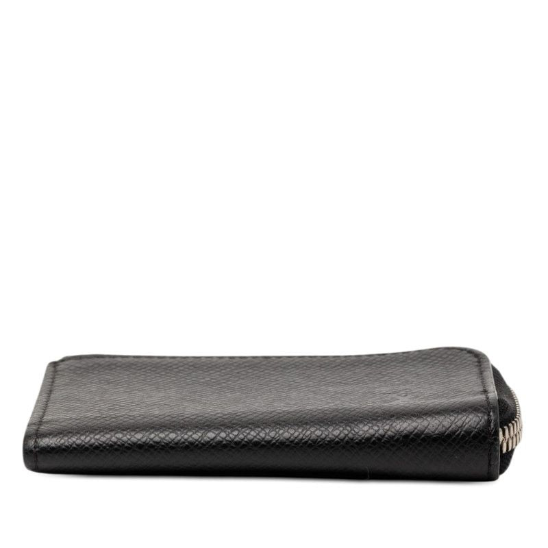 Louis Vuitton Taiga Porte Monnaie Jour Coin Purse L-shaped Zipper Noir Black — view 3