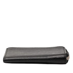 Louis Vuitton Taiga Porte Monnaie Jour Coin Purse L-shaped Zipper Noir Black — view 3