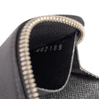 Louis Vuitton Taiga Porte Monnaie Jour Coin Purse L-shaped Zipper Noir Black — view 6