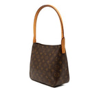 Louis Vuitton Monogram Looping MM Shoulder Bag Brown Leather — view 2