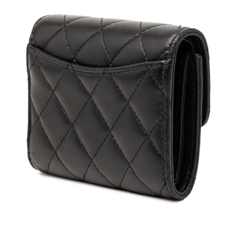 Chanel CC Logo Quilted Black Lambskin — view 2