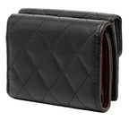 Chanel CC Logo Quilted Black Caviar Leather — view 2