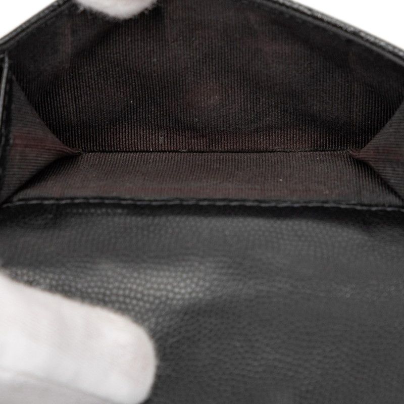 Chanel CC Logo Quilted Black Caviar Leather — view 5
