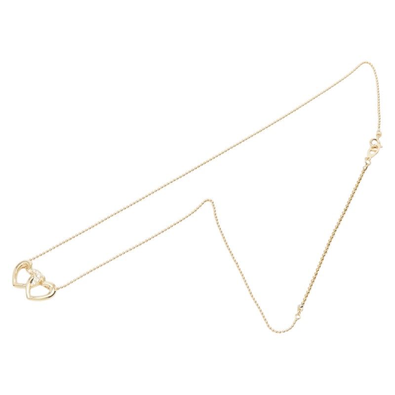 Dior Heart Motif Pendant Necklace 18K Yellow Gold — view 2