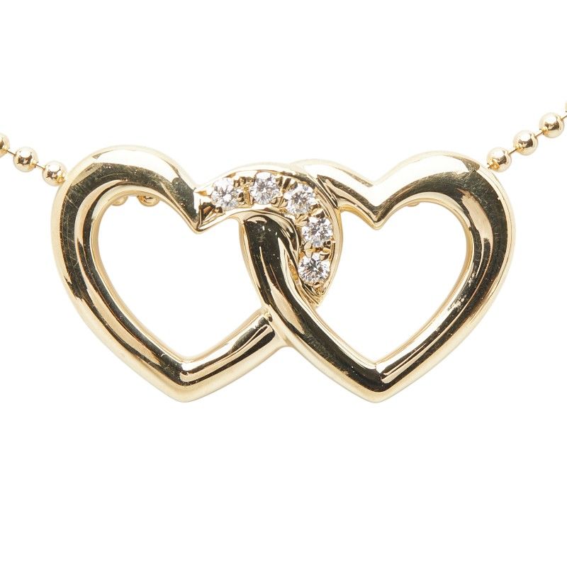 Dior Heart Motif Pendant Necklace 18K Yellow Gold — view 3