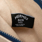 Hermes Ne Marant Beige Orange Navy Cotton Pouch — view 5