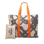 Hermes Ne Marant Beige Orange Navy Cotton Pouch — view 6