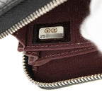 Chanel CC Logo Quilted Classic Zip Coin Purse Black Caviar Leather — view 6
