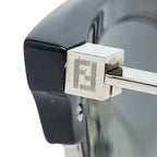 Fendi Logo Bro Type Cat Eye Sunglasses FF S Black Acetate Metal