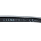 Fendi Logo Bro Type Cat Eye Sunglasses FF S Black Acetate Metal