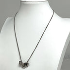 Chanel CC Logo Ribbon Motif Necklace Silver Plated — view 7