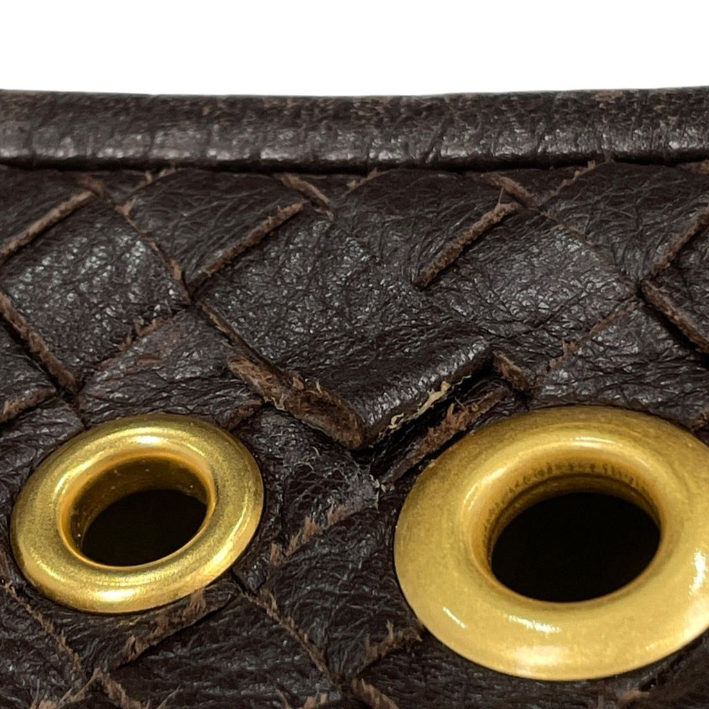 Bottega Veneta Intrecciato Shoulder Bag Leather Brown — view 7
