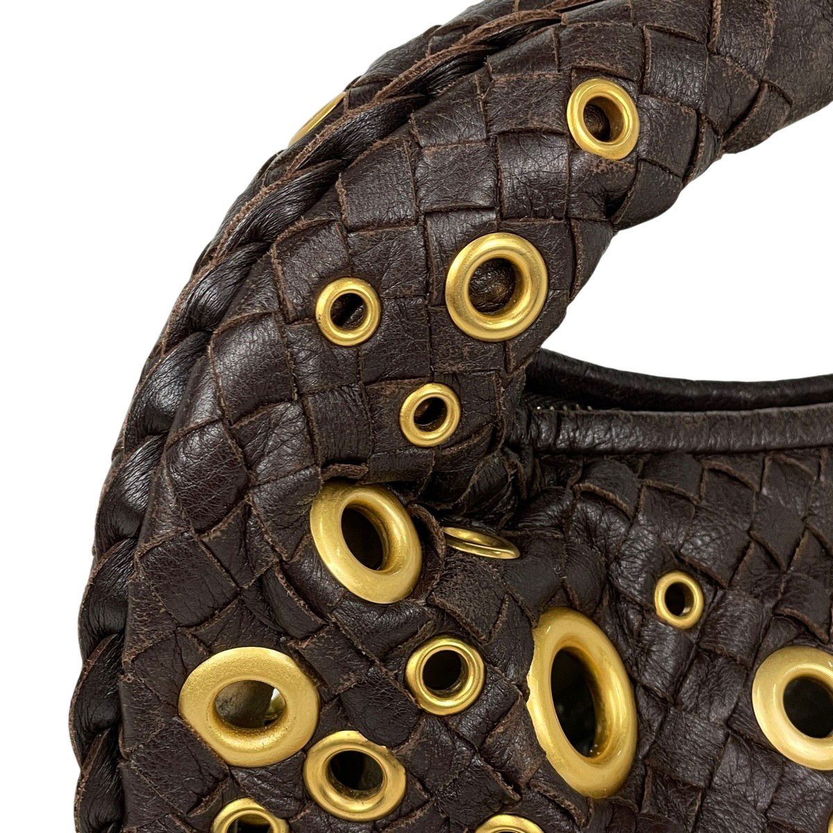 Bottega Veneta Intrecciato Shoulder Bag Leather Brown — view 9