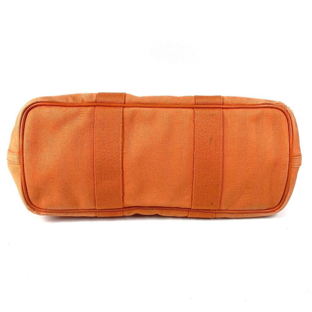 Hermes Handbag Valparaiso MM Toile Chevron Orange — view 5