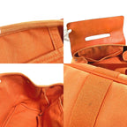 Hermes Handbag Valparaiso MM Toile Chevron Orange — view 9