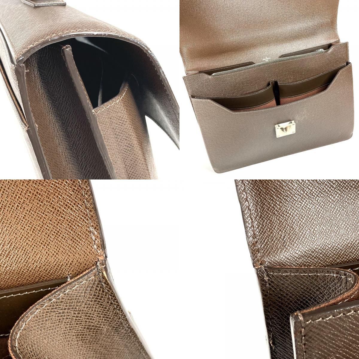 Louis Vuitton Business Bag Lagito Taiga Leather Grizzly Brown — view 8
