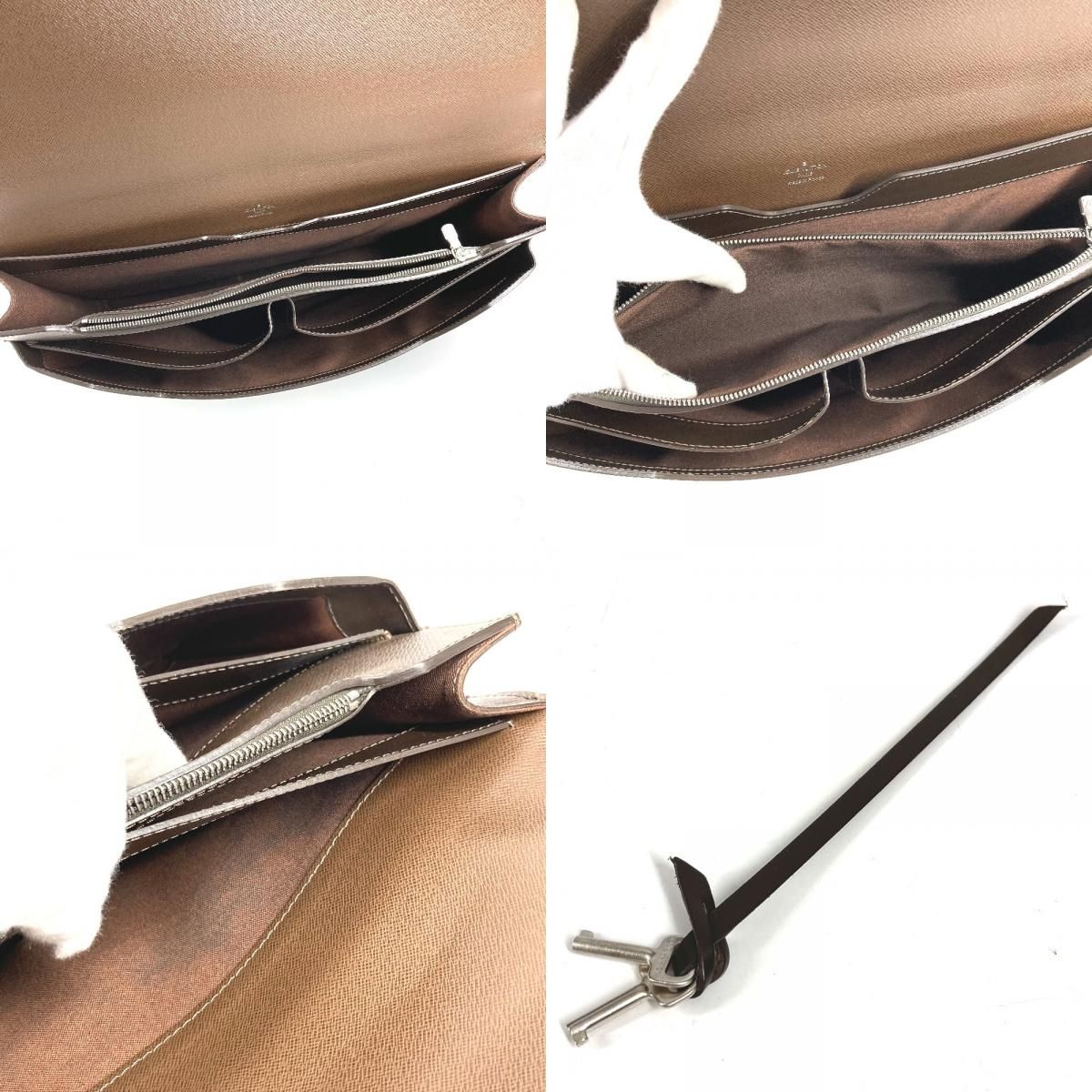 Louis Vuitton Business Bag Lagito Taiga Leather Grizzly Brown — view 9