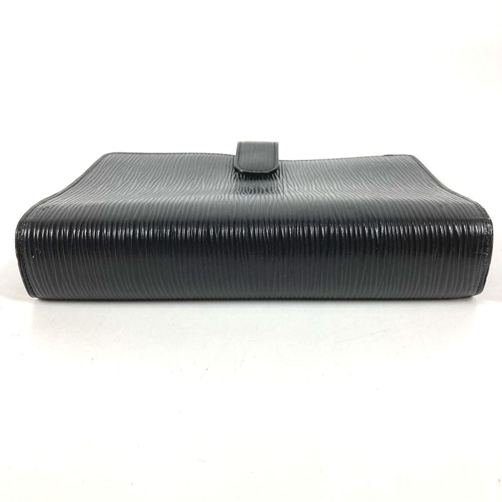 Louis Vuitton Notebook Cover Agenda MM Epi Leather Black — view 5