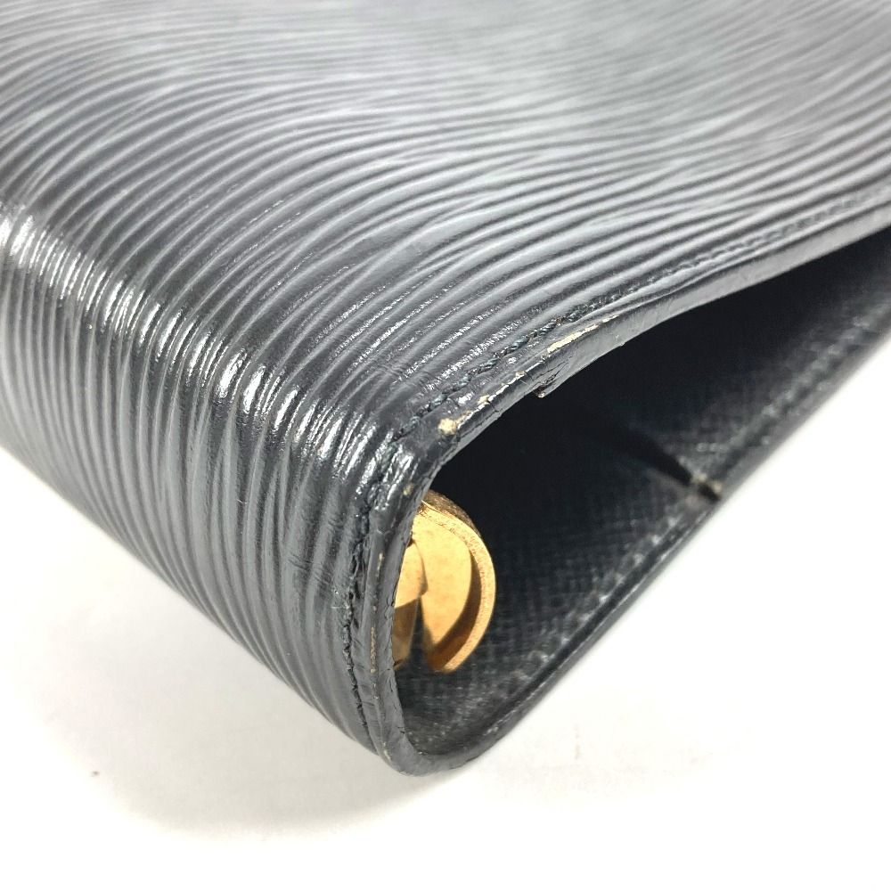 Louis Vuitton Notebook Cover Agenda MM Epi Leather Black — view 6