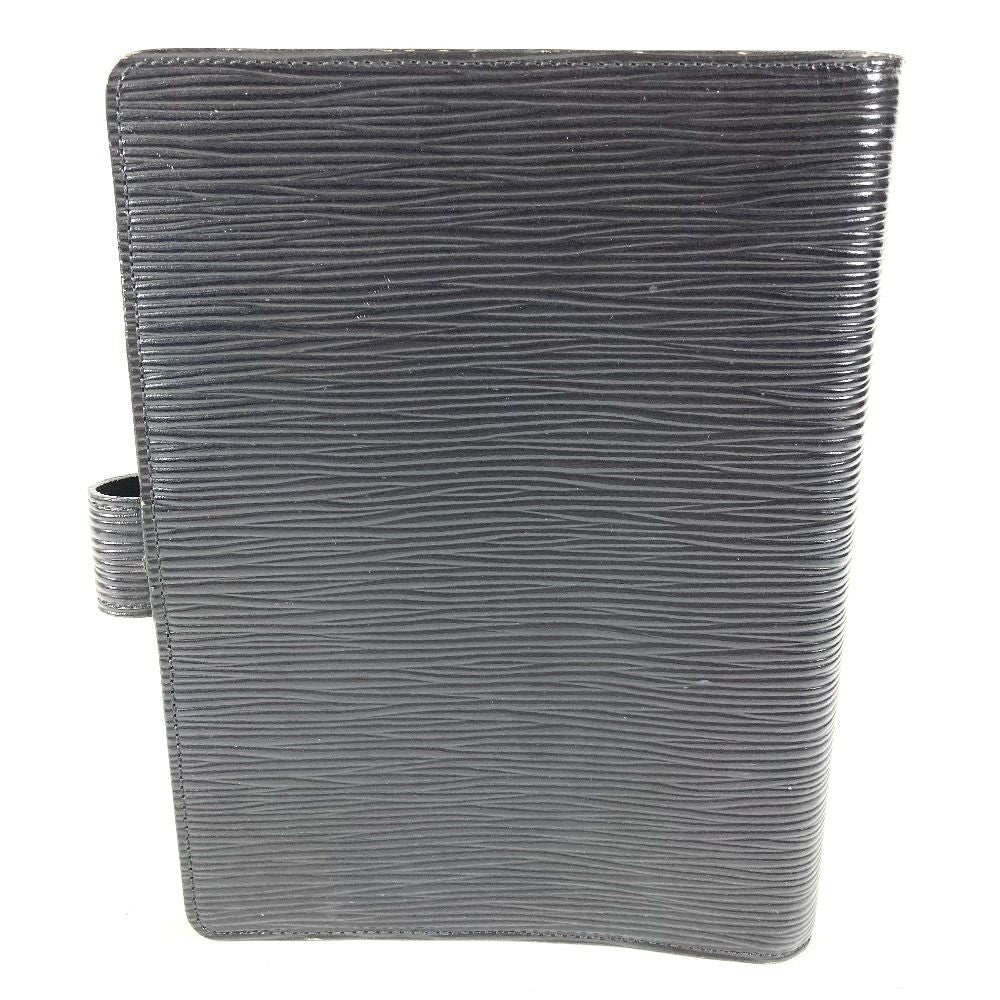 Louis Vuitton Notebook Cover Agenda MM Epi Leather Black — view 2