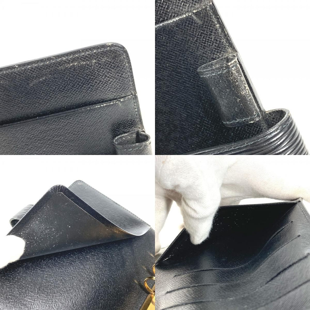 Louis Vuitton Notebook Cover Agenda MM Epi Leather Black — view 8