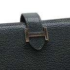 Hermes Bearn Souffle Bifold Wallet Chevre Leather Green — view 4