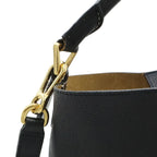 Loewe Anagram T Bucket Small 2-Way Shoulder Bag Leather Black Navy — view 7