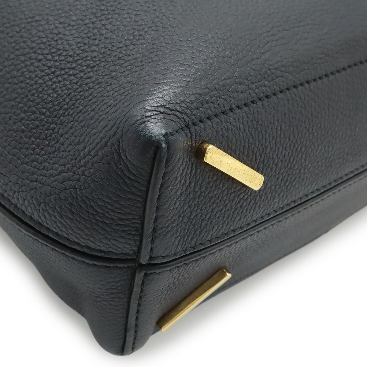 Loewe Anagram T Bucket Small 2-Way Shoulder Bag Leather Black Navy — view 3