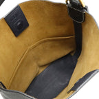 Loewe Anagram T Bucket Small 2-Way Shoulder Bag Leather Black Navy — view 9
